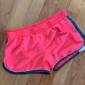 Pink Under Armour running shorts
